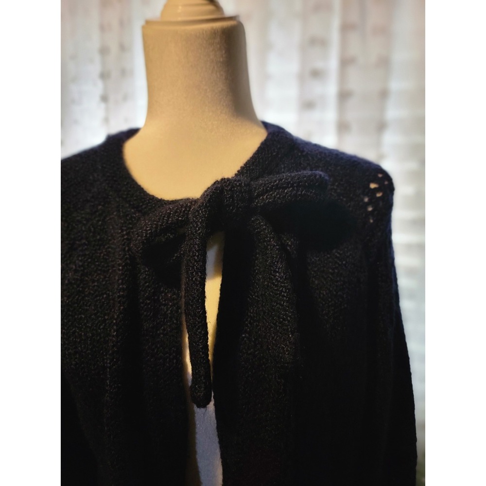 Womens VTG Navy Grandma Core Sweater - SZ 38